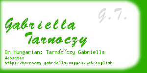 gabriella tarnoczy business card